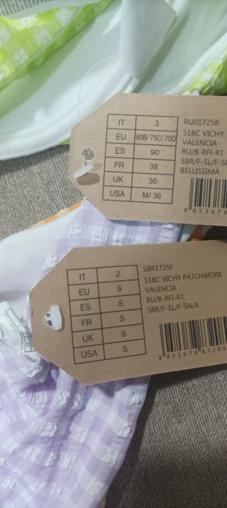 Bikini Calzedonia cuadros multicolor Talla S/M