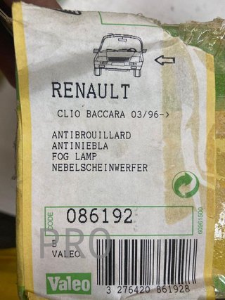 Renault clio bacara antiniebla del izq ref: 086192