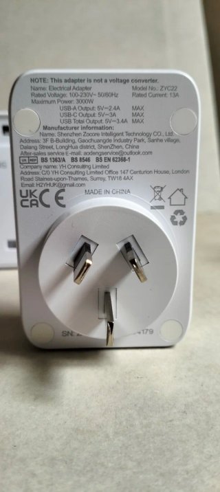 Pack 2 Adaptadores Enchufe AODENG