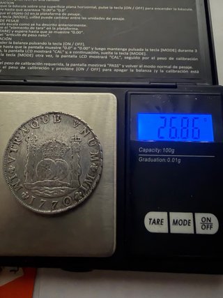 8 Reales Carlos III 1770 Lima