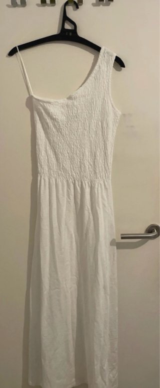 Vestido blanco nido de abeja talla única