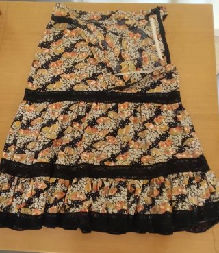 Falda larga estampado japonés