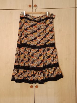 Falda larga estampado japonés
