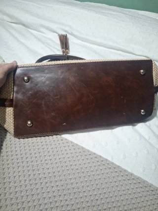 Bolso Adolfo Dominguez Beige y Marrón