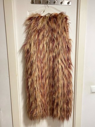 Abrigo Chaleco Largo Vintage de pelo