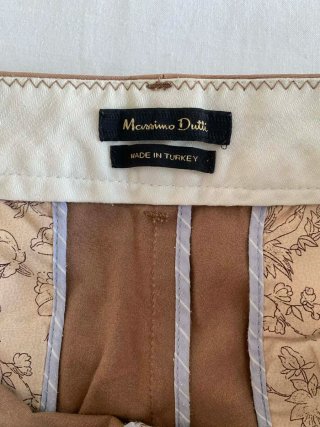 Pantalón vestir marrón Massimo Dutti recto