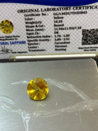 Zafiro Natural Ceylon 10.20 Ct GGL
