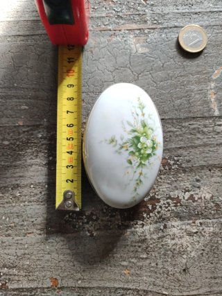 Scatolina Limoges porcellana decorata
