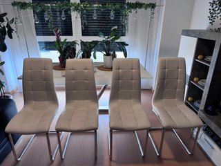 4 Sillas Comedor Modernas Blancas