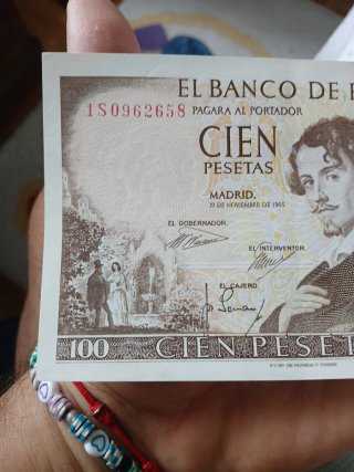 Billete 100 Pesetas España 1965
