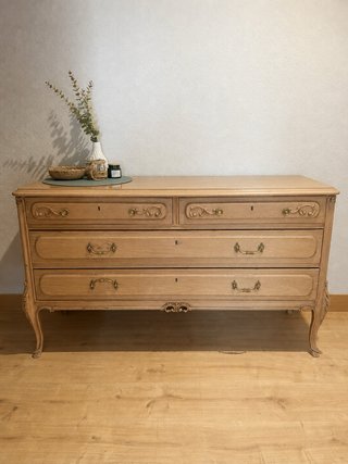 Cómoda antigua madera maciza natural