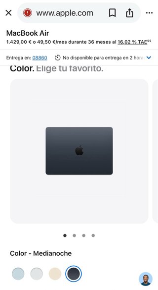MacBook Air M5 13,6”  16GB/512GB .  PRECINTADO