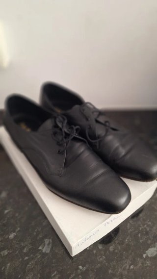 Zapatos de baile negros, suela de serraje