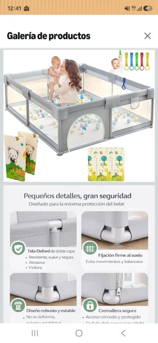 Parque infantil P PARVULÍ 120x120cm