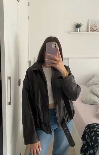 Chaqueta bomber cuero