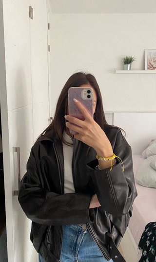 Chaqueta bomber cuero