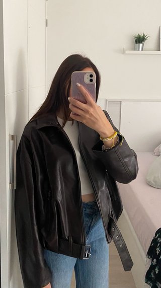 Chaqueta bomber cuero