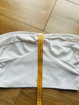 Top fascia donna nero e bianco taglia M