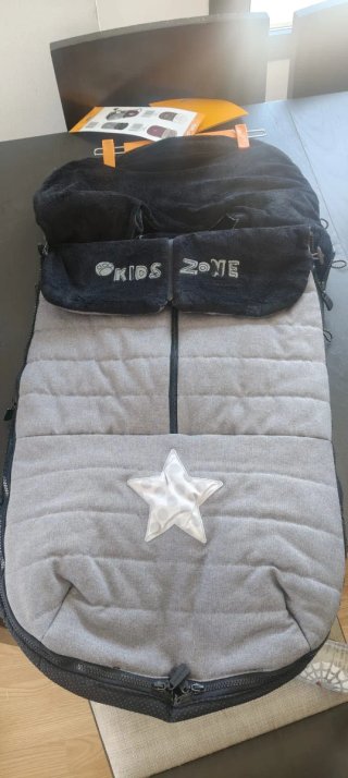 Saco Carro Invierno Bebé Gris Estrella