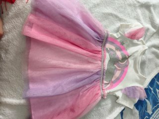 Vestido unicornio tul brillante