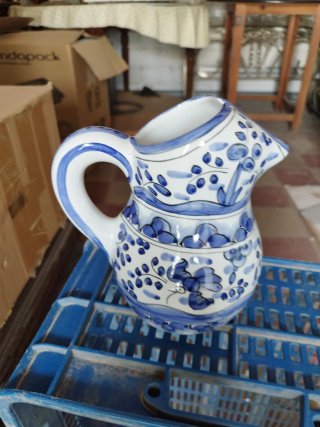 Jarra de porcelana azul y blanca N17