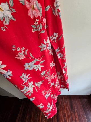 2 Vestidos Verano Estampado Floral Rojo