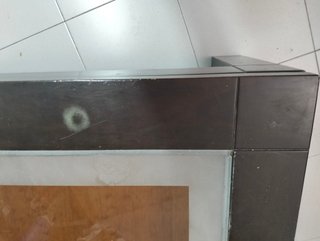 Mesa de centro madera y cristal moderna