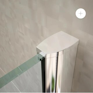 Mampara de baño Roca cristal y moldura cromada