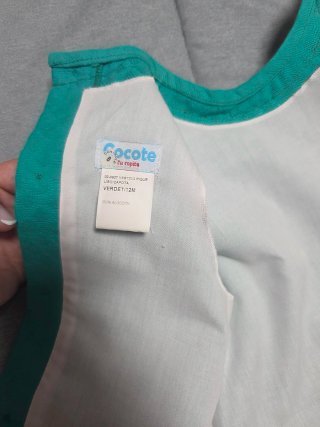 Vestido verde Cocote con capota