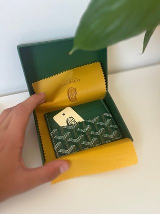 Tarjetero Goyard Verde
