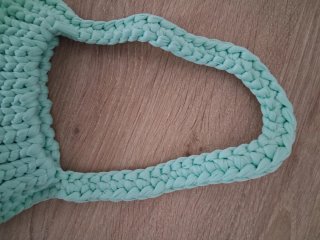 Borsa uncinetto verde menta fatta a mano
