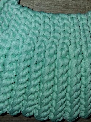 Borsa uncinetto verde menta fatta a mano