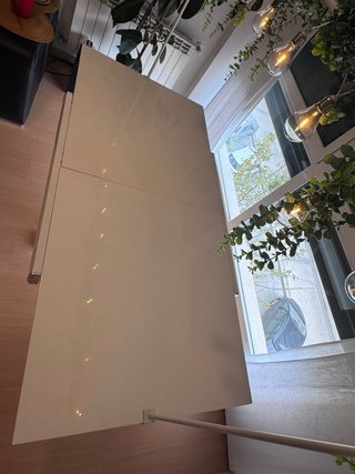 Tavolo da pranzo estensibile design bianco/argento