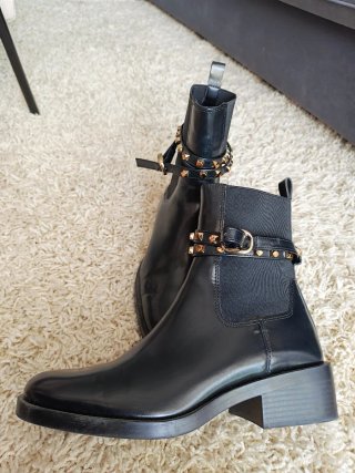 Botines Zara Negros Talla 40 Tachuelas