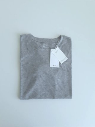Camiseta básica Mango gris
