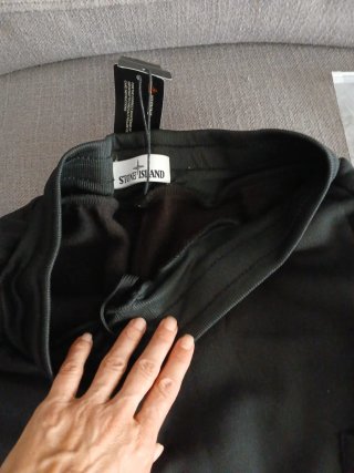 Stone Island Pantalón Corto Negro