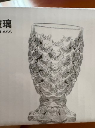 Lote 6 vasos cristal diseño sirena