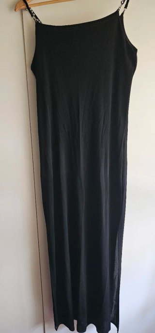 Vestido largo negro tirantes