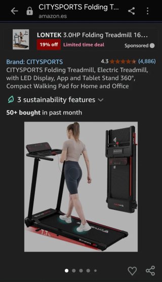 Cinta de correr CitySports plegable Muy poca usada