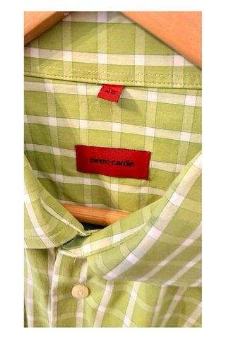 Camisa Pierre Cardin cuadros verde