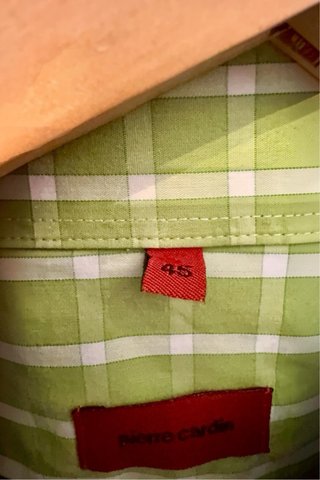 Camisa Pierre Cardin cuadros verde