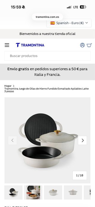 Juego Ollas Tramontina Hierro Fundido