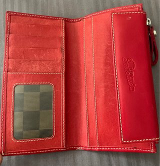 Cartera de piel patchwork