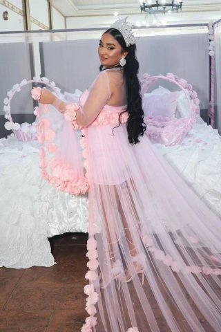 Bata Novia Gitana Rosa