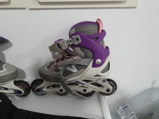 Patines en línea Oxelo morados y grises