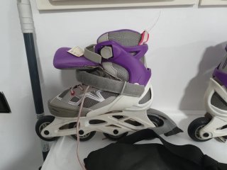 Patines en línea Oxelo morados y grises