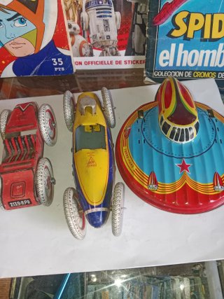3 Juguetes Hoja Lata Antiguos años 50