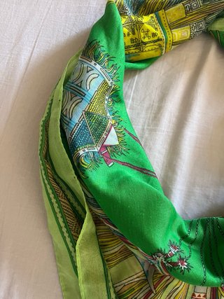 Pañuelo estampado verde