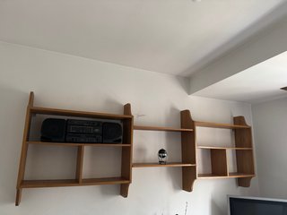 Conjunto de estanterías de pared vintage en madera