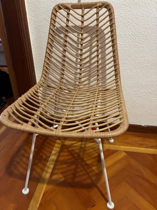 Silla de salón ratán y metal